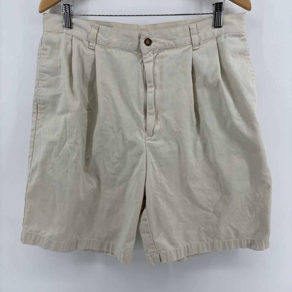 Cutter & Buck Men's‎ Tan Chino Cotton Shorts Size 36 Resort Wear Golf Shorts